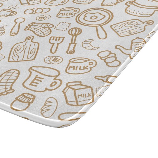 Keukengerei Wit Bruin Snijplank (Hoek)