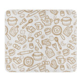 Keukengerei Wit Bruin Snijplank (Voorkant)