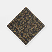 Keukengerei zwart bruin servet (Hoek)