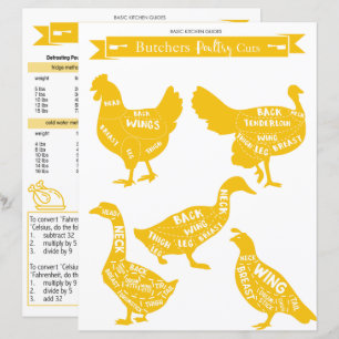 Keukengids: blad voor delen van pluimvee