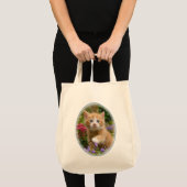 Keukenginger kitten in een tuin tote bag (Voorkant (product))