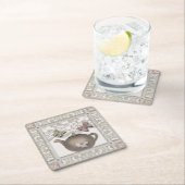 Keukenglazen theepot-beige kleuren kartonnen onderzetters (Insitu)