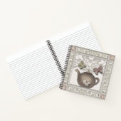 Keukenglazen theepot-beige kleuren notitieboek (Binnen)