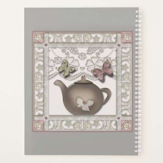 Keukenglazen theepot-beige kleuren planner (Achterkant)