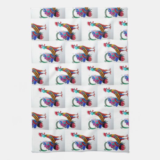 Keukenhanddoek - 019 Rooster (Verticaal)