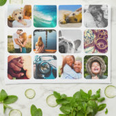 Keukenhanddoek 24 Sjabloon met foto's (Gevouwen)