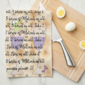 Keukenhanddoek "8 dozen van Matzah in alle " (Quarter Fold)