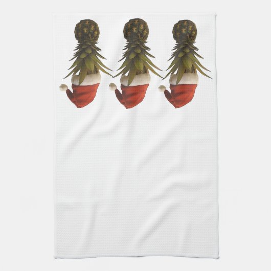 Keukenhanddoek Ananas Santa Hoed (Verticaal)