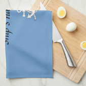 Keukenhanddoek - Anker met scheepsnaam (Quarter Fold)