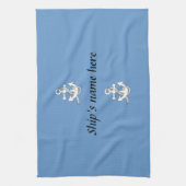 Keukenhanddoek - Anker met scheepsnaam (Verticaal)