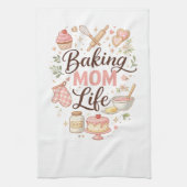 Keukenhanddoek 'Baking Mom Life' (Verticaal)