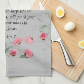 Keukenhanddoek - Bijbelse Filippijnen 4:6-7 (Quarter Fold)