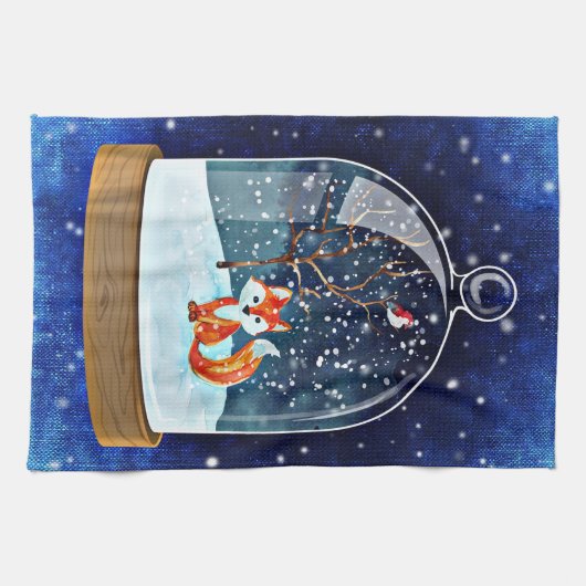 Keukenhanddoek blauw (Horizontaal)