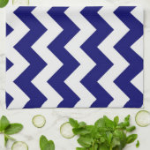 Keukenhanddoek/Blauwe Chevron Theedoek (Gevouwen)