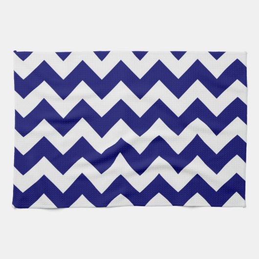 Keukenhanddoek/Blauwe Chevron Theedoek (Horizontaal)