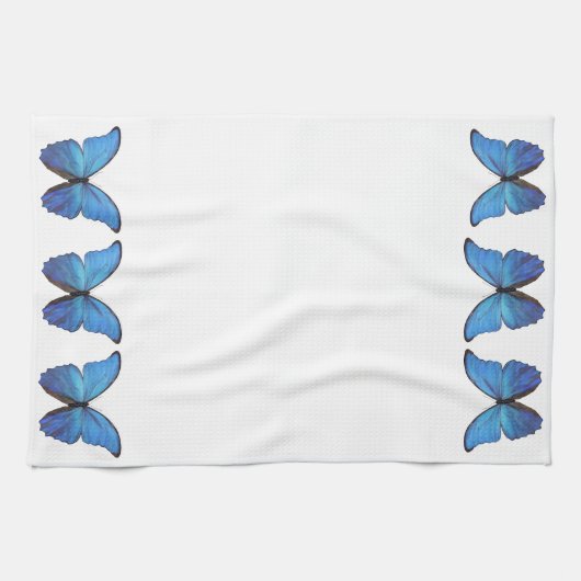 Keukenhanddoek Blauwe Morpho Vlinders (Horizontaal)