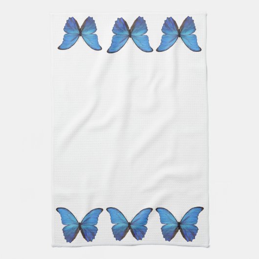 Keukenhanddoek Blauwe Morpho Vlinders (Verticaal)