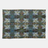 Keukenhanddoek - Blauwe Poinsettias (Horizontaal)