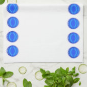 Keukenhanddoek - Blauwe stippen (Gevouwen)