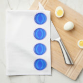 Keukenhanddoek - Blauwe stippen (Quarter Fold)