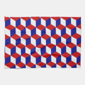 Keukenhanddoek - Blokverlichting, rood wit en blau (Horizontaal)