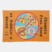 Keukenhanddoek "Chametz Free Zone" (Horizontaal)