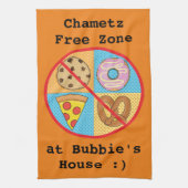 Keukenhanddoek "Chametz Free Zone" (Verticaal)