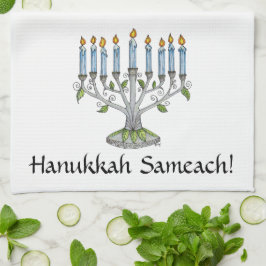 Keukenhanddoek - Chanoeka - Menorah