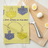Keukenhanddoek "Chanoeka/Oh Dreidel" (Quarter Fold)