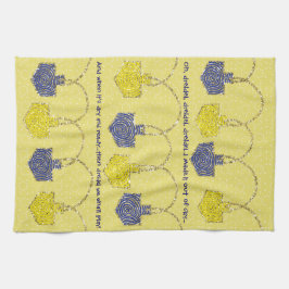 Keukenhanddoek "Chanoeka/Oh Dreidel"