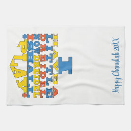 Keukenhanddoek "Chanukah/Dreidel Play"