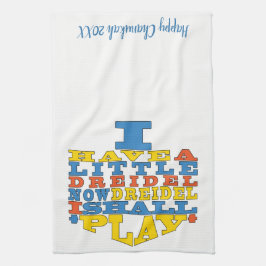 Keukenhanddoek "Chanukah/Dreidel Play"