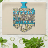 Keukenhanddoek "Chanukah/Dreidel Play, Gold/Blue" (Gevouwen)