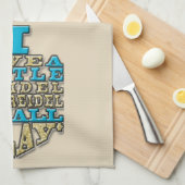 Keukenhanddoek "Chanukah/Dreidel Play, Gold/Blue" (Quarter Fold)