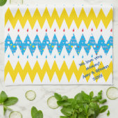 Keukenhanddoek "Chevron/Hanukkah Happy" Dish Towel (Gevouwen)