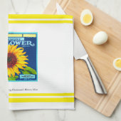 Keukenhanddoek - Claremont CA 2 Fruit Crate Labels (Quarter Fold)