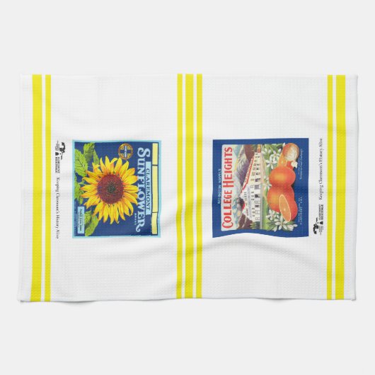 Keukenhanddoek - Claremont CA 2 Fruit Crate Labels (Horizontaal)
