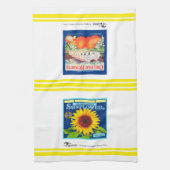 Keukenhanddoek - Claremont CA 2 Fruit Crate Labels (Verticaal)