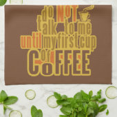 Keukenhanddoek COFFEE EERSTE (Gevouwen)