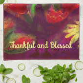 Keukenhanddoek dankbaar gezegend grillig kalkoen (Gevouwen)