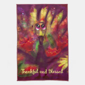 Keukenhanddoek dankbaar gezegend grillig kalkoen (Verticaal)