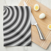 Keukenhanddoek De wervelkolom in zwart-wit (Quarter Fold)