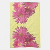 Keukenhanddoek - Donkerroze Gerbera Daisies (Verticaal)