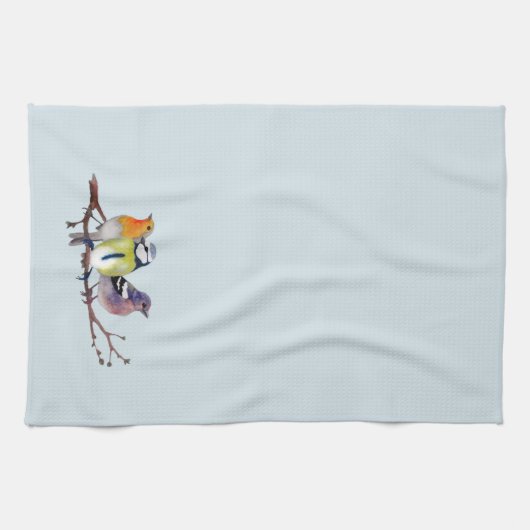 Keukenhanddoek drie kleine vogels (Horizontaal)