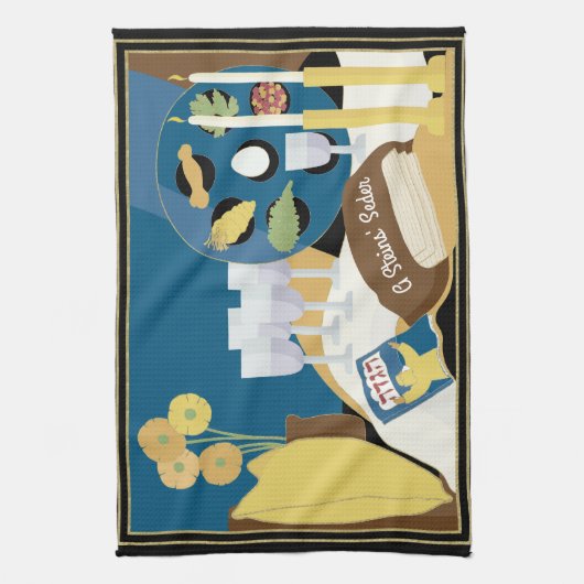 Keukenhanddoek "Een Passover Seder Table" (Verticaal)