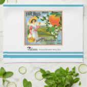 Keukenhanddoek - Etiket van de krattenkratten van  (Gevouwen)