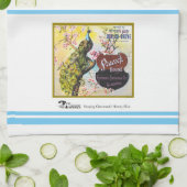 Keukenhanddoek - Etiket van pacockratten (Gevouwen)