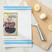 Keukenhanddoek - Etiket van pacockratten (Quarter Fold)