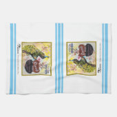 Keukenhanddoek - Etiket van pacockratten (Horizontaal)