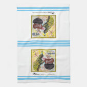 Keukenhanddoek - Etiket van pacockratten (Verticaal)